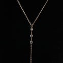 Minimal Diamond Embellished Back Chain Necklace