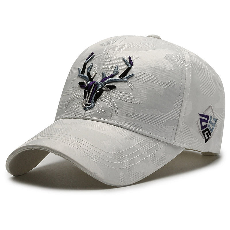 Embroidery Hat Elk Peaked Cap