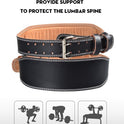 Fitness Men And Women Squat Hard Pull PU Leather Belt