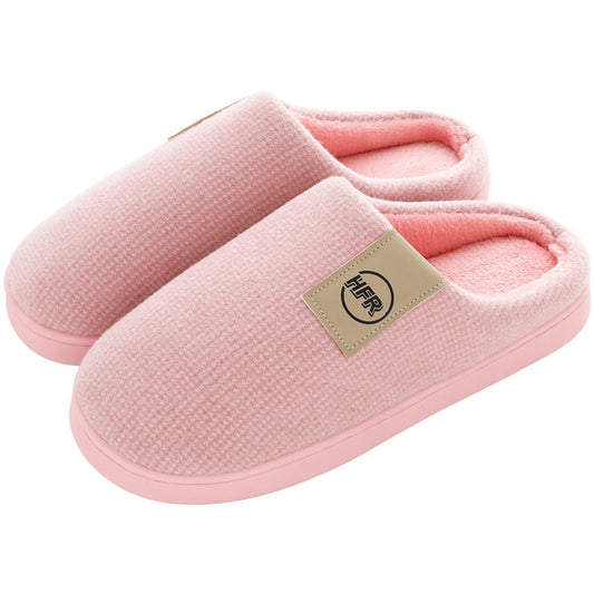 Home plus velvet couple cotton shoes