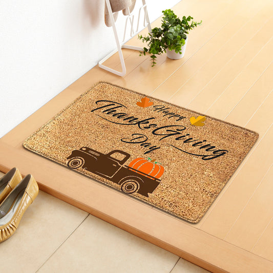 Thanksgiving Day Fall Autumn Pumpkin Doormat Thanksgiving