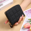 Fashion Plaid Embroidered Card Holder Mini Ladies