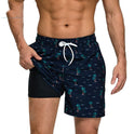 Men's Beach Pants Quick-drying Double-layer Swimming Trunks