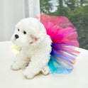 Pet TUTU Gauze Skirt Bright Silk Yarn Dog Strap Skirt