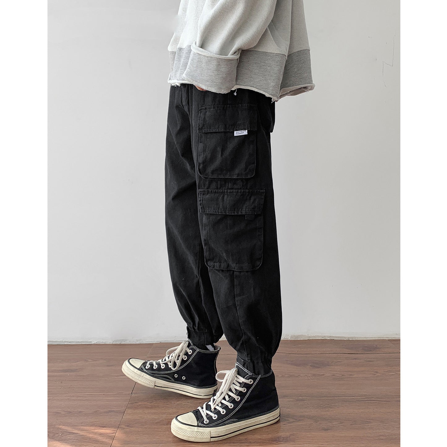 Autumn Men's Casual Pants Loose Straight Ulzzang Pants All-Match Overalls