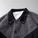 Color Contrast Patchwork Cardigan Knitted Coat Men's Loose Casual Sweater