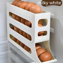 Refrigerator 4-Layer Automatic Egg Roller Sliding Egg Tray Refrigerator Side Door Large Capacity Holder Egg Storage Box Kitchen Gadgets