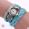 Fashion watch ladies fashion watch, diamond twisted pu belt winding fashion watch