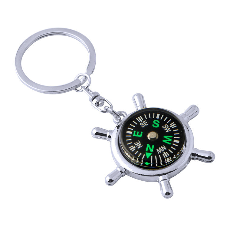 Rudder Compass Creative Car Key Ring