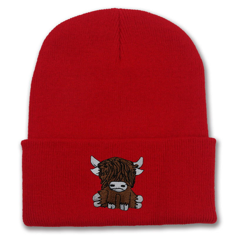 Cartoon Long Hair Yak Knitted Hat Autumn And Winter Warm Wool