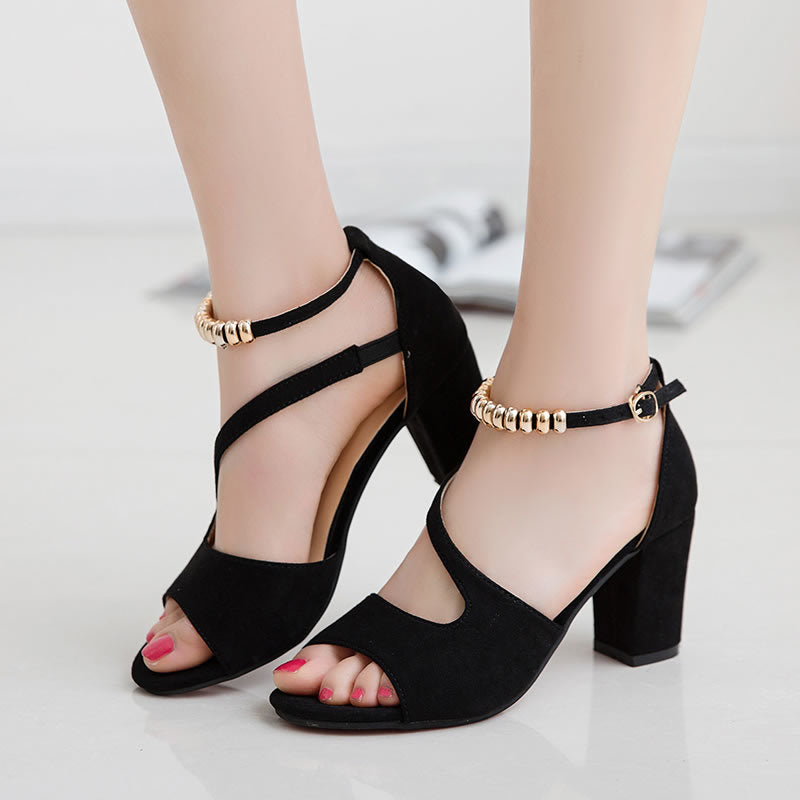 New Style Ladies High Heels European And American Foreign Trade Fish Mouth Sandals