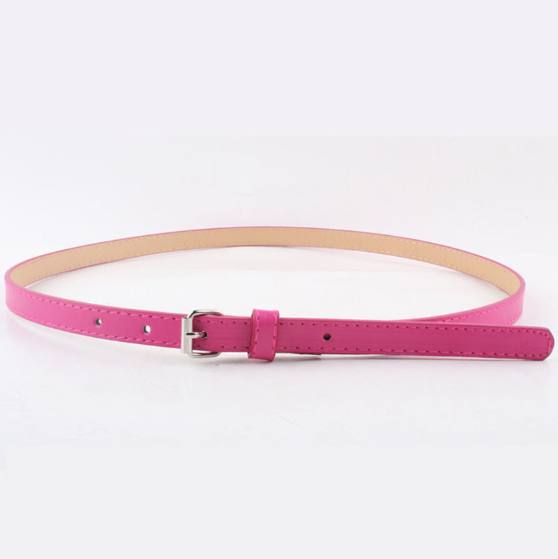 Thin Belt Fashion Belt Small Steel Buckle Belt