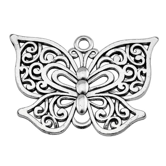 DIY Jewelry Accessories Retro Alloy Butterfly Pendant Pendant