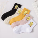 Women's Mid Tube Printed Cotton Long Socks