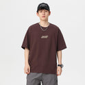 Men's Cotton Gradient Letter Print Short-sleeve T-shirt