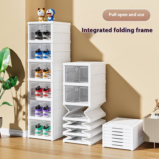 Folding Shoe Rack Multi-layer Space-saving Doorway Shoes Storage Box