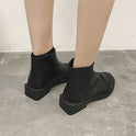 Martin boots female summer British style Korean version of the wild student guidi white front zip short boots