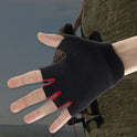 Black Cycling Thickened Warm Half Finger Gloves