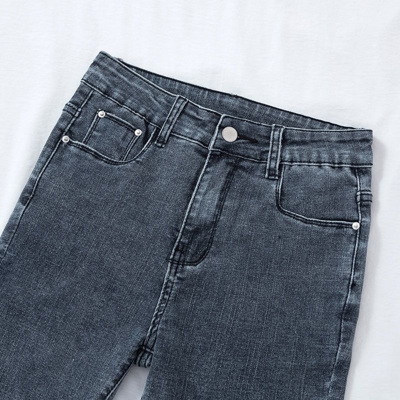 Jeans Female Slim Body Slim High Waist All-match Nine-point Pencil Feet