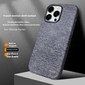 Cloth Pattern Magnetic Metal Lens All-inclusive Apply Mechanically Phone Case