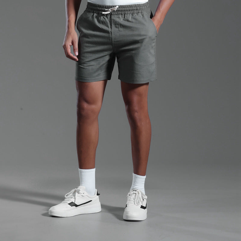 Men's Loose Neutral Couple Wear Spring And Summer Thin Linen Cotton Blended Casual Short-length Pants