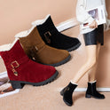 Short Boots Plus Velvet To Keep Warm Student Cotton Shoes