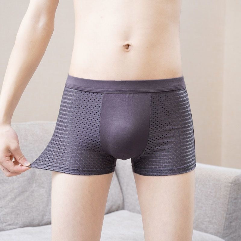 Men's Ice Silk Underwear Hollow Mesh Breathable