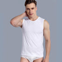 Men's Fashion Wide Shoulder Sports Round Neck Undershirt