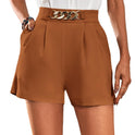 Casual Women's Elegant High Waist Crimp Straight Leg Shorts