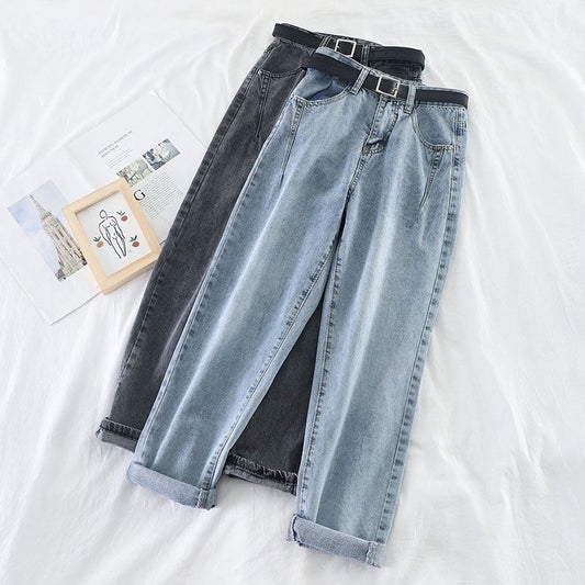 Loose Radish Pants Women's High-waisted Slim Straight Daddy Pants Trend