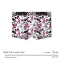 Black Pink Breathable Antibacterial Crotch Mid Waist Boxer Briefs Men