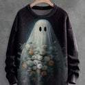 Halloween Ghost Pattern Horror Printed Sweater