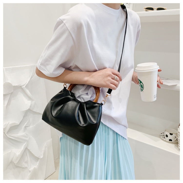 Cloud Bag Female Crossbody Fashion Pleated Small Bag