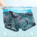 Ice Silk Men's Boxers Lightweight Breathable Young Boys Printed Boxer Briefs