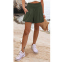 European And American Solid Color High Waisted Shorts Casual Pants