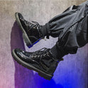 Winter Net Celebrity Same Paragraph Shiny Tooling High-top Shoes And Boots