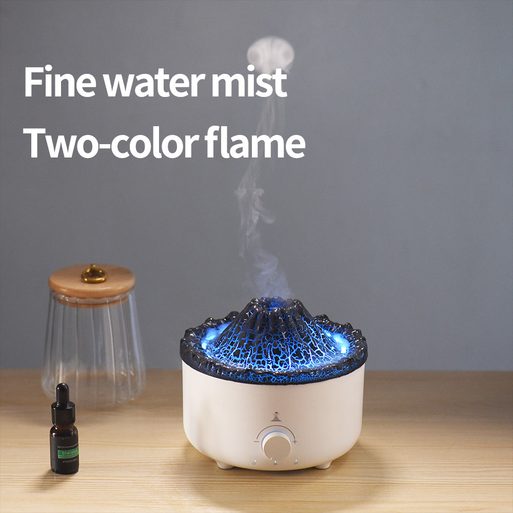 Mute Of New Small Simulated Flame Volcano Humidifier Flame Humidifier Volcano Diffuser Home Decorations