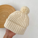 Children's Knitted All-matching Creamy-white Cream Hat