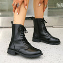 Plus Size High Top Lace-up Martin Boots Pumps Women's Shoes