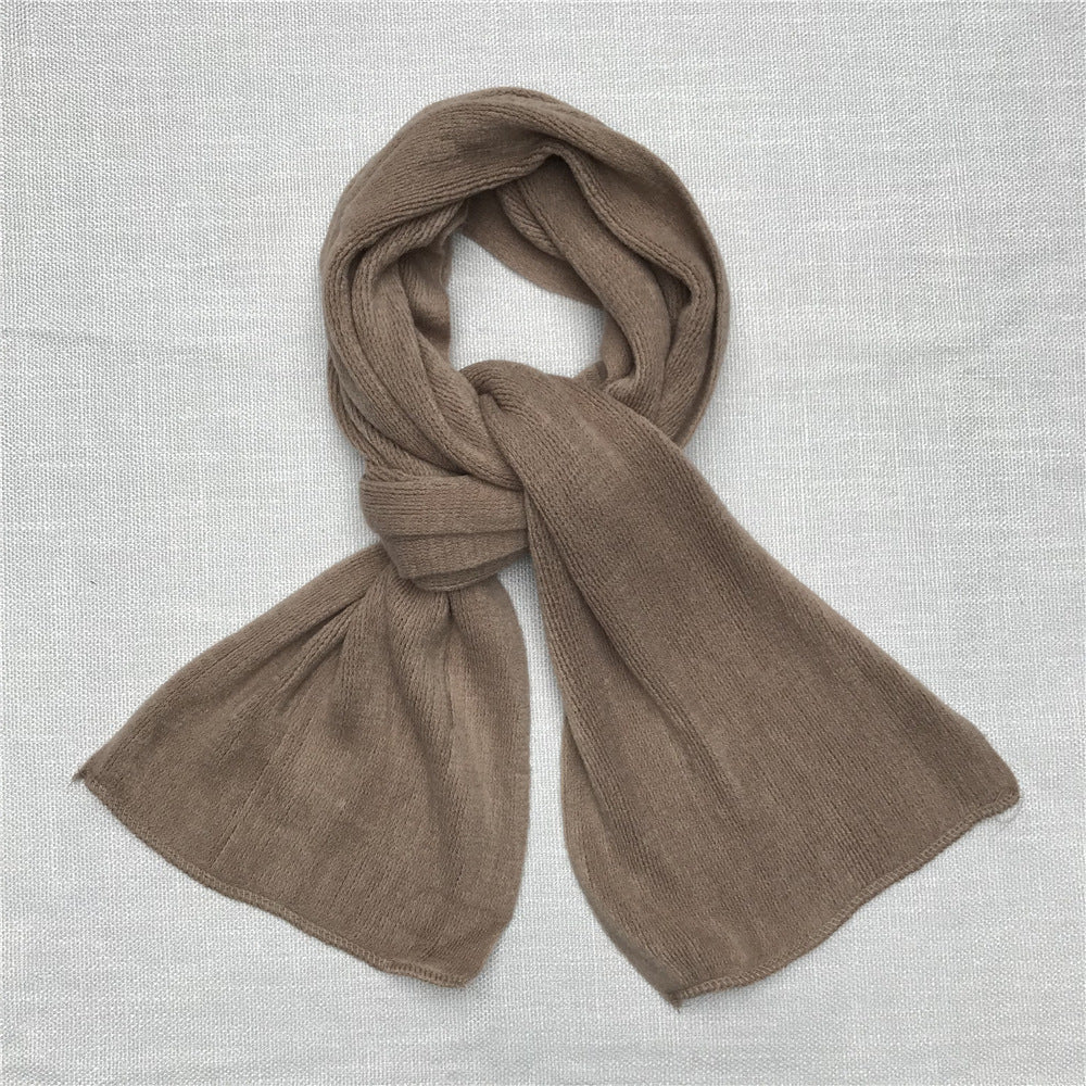 Winter Men's Solid Color Scarf Women's Shawl