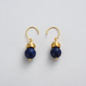 Personality And Fashion All-match Lapis Lazuli Sea Blue Pendant Hanging Studs