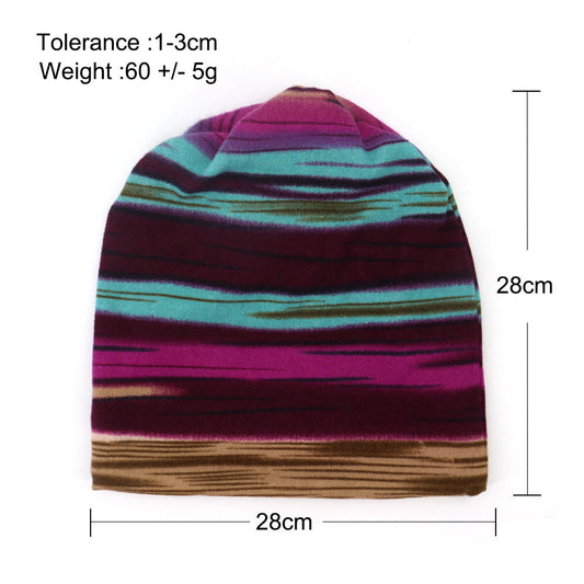 Fashionable Women's Striped Printed Thermal Headgear