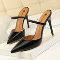 Pointed Hollow One Word With Women's Slippers