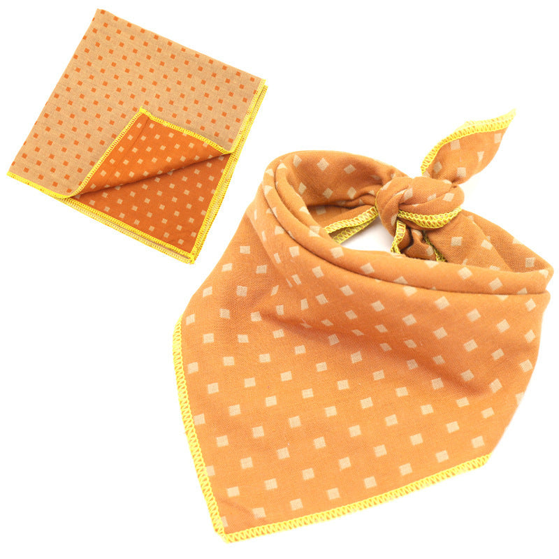 Plaid Double Sided Cotton Pet Scarf