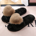 Plush Slippers Women's Cross Section To Keep Warm