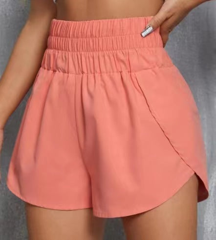 Women's Casual Elastic Loose High Waist Sports Shorts