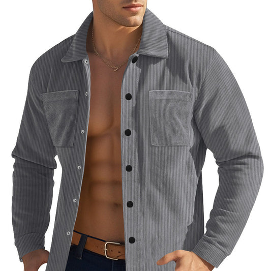 Men's Heavy Corduroy Shirt Long Sleeve Shirt