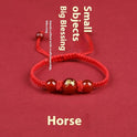 Zodiac Cinnabar All-matching Weaving Bracelet