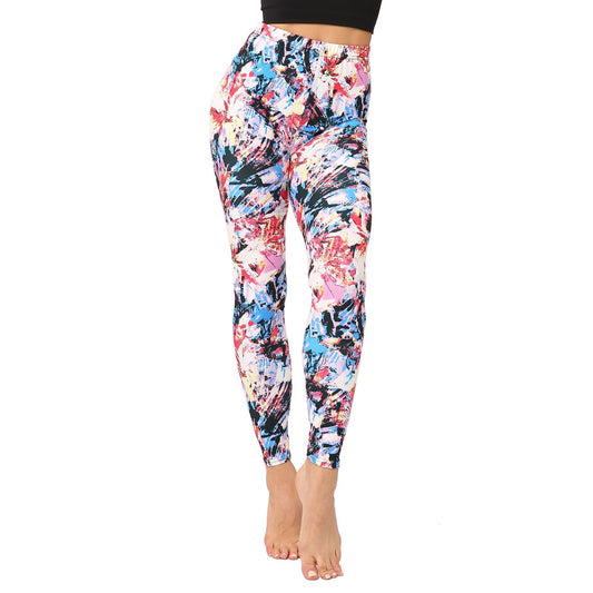 Powder Blue Paisley Print Leggings