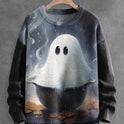 Halloween Ghost Pattern Horror Printed Sweater